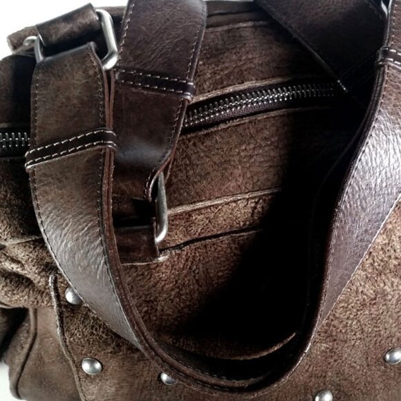 Chloe Shearling Satchel 'Ollie' Chocolate Brown Y2K Bag - Picture 8 of 12